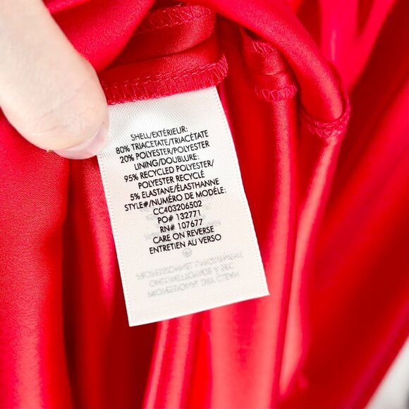 NWT Alice & Olivia Hannah Halter Scarf Maxi Dress in Bright Ruby - Picture 10 of 11